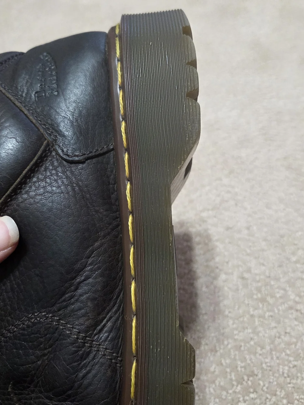 Dr. Martens brown leather chunky lace-up oxfords‎ Made In England Mens Sz 12